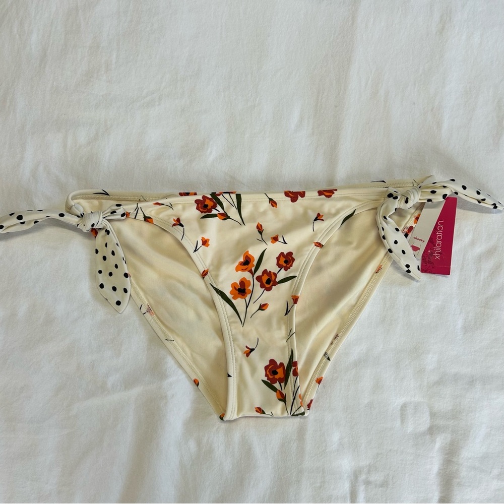 Xhilaration Floral Bikini Bottom with side Ties size XL